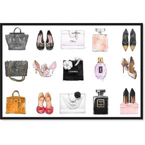 The Oliver Gal Artist Co. Fashion and Glam Wall Art Canvas Prints 'Fashion Chart'
