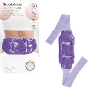 Brookstone Gel Bead Ice Pack Back Wrap - Ice Belt for Lower Back Pain Relief - Silicone Bead Hot Cold Pack to Reduce Swelling - Gel Bead Ice Packs Reusable for Back Pain Relief
