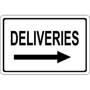 علامة معدنية أفقية من الألومنيوم، تسليم بأحجام متعددة مع السهم الأيمن OSHA باللون الأسود للشحن والاستلام، لافتات شارع مقاومة للعوامل الجوية مقاس 10 × 7 بوصات in Kuwait