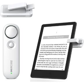 RF Remote Control Page Turner for Kindle iPad iPhone Android Phone/Tablet Reading eBooks Novels Comics, Photo Camera Recording Remote Triggers (White+Yellow)