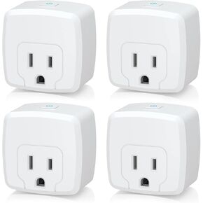 HBN Smart Plug Mini 15A، مخرج WiFi ذكي يعمل مع Alexa، Google Home Assistant، جهاز التحكم عن بعد مع وظيفة المؤقت، لا يتطلب محورًا، معتمد من ETL، 2.4G WiFi فقط، 4 عبوات in Kuwait