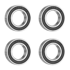 DEWIN Ball Bearing, 4PCS 15267-2RS Rubber Sealed Deep Groove Ball Bearing for Machine Tool, Electronic Equipment, Pump Industry, Plastic Machine, 15x26x7 mm