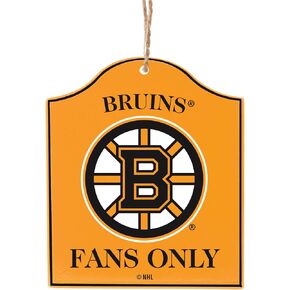 Boelter Brands NHL Boston Bruins Wooden Fan Sign Ornament