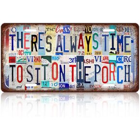 Vintage License Plate Wall Decor Everything Is Figureoutable Metal Tin Sign For Bar Home 12 x 6 Inches