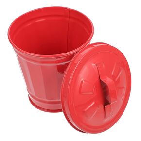 1pc Garbage Can Mini Desktop Wastebasket Trash Can for Tabletop Trash Can Garbage Container Gold Trash Can Car Trash Can with Lid Desktop Trash Can Metal Office Iron Storage Tank