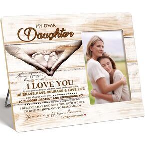 OTINGQD Mom Picture Frame,Mom Gift from Daughter,Birthday Day Gift for Mom from Daughter,Love Between Mother and Daughter Sunflower Photo Frame Gift for Mom Chirstmas Mother's Day