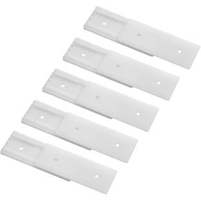 Wall-Mounted Sticker Punch-Free Plug Power Strip Holder Fixator Traceless Fixer Self-Adhesive Fixer Organizer Socket Home, 5Pcs, White