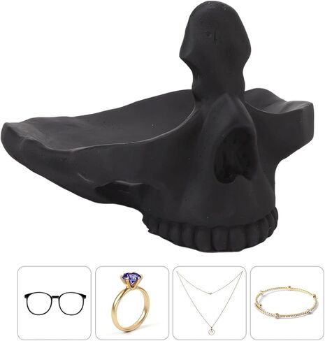 حامل نظارات على شكل جمجمة، حامل نظارات عملي، تمثال مزخرف، نظارات شمسية، حامل نظارات مع صينية تخزين لمنضدة المكتب in Saudi Arabia