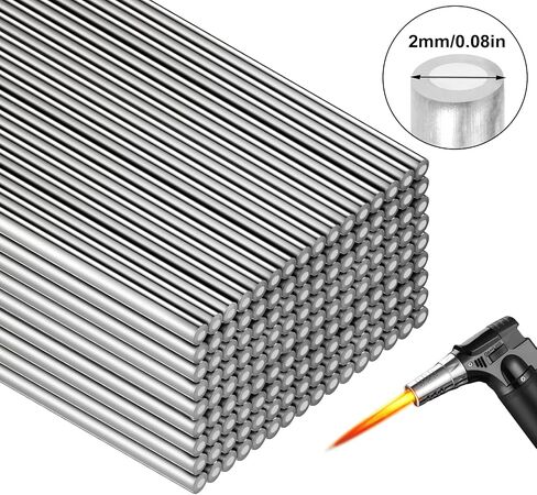 30Pcs Aluminum Brazing Rods, 20“ Long Aluminum Welding Rods, Aluminum Solution Welding Flux-Cored Rods Wire Brazing Rod Metal Solid Shaft Rods, Welding Rod Metal Rod in Kuwait