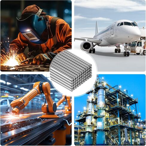 30Pcs Aluminum Brazing Rods, 20“ Long Aluminum Welding Rods, Aluminum Solution Welding Flux-Cored Rods Wire Brazing Rod Metal Solid Shaft Rods, Welding Rod Metal Rod in Kuwait