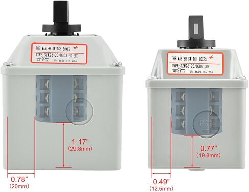 SZW26-20/D303.3D 660V 20A 3 Position 3 Phase 12 Terminals CE Rotary Cam Switch Universal Rotary Cam Change Switch with Outdoor Master Switch LW28-20/4 in Saudi Arabia