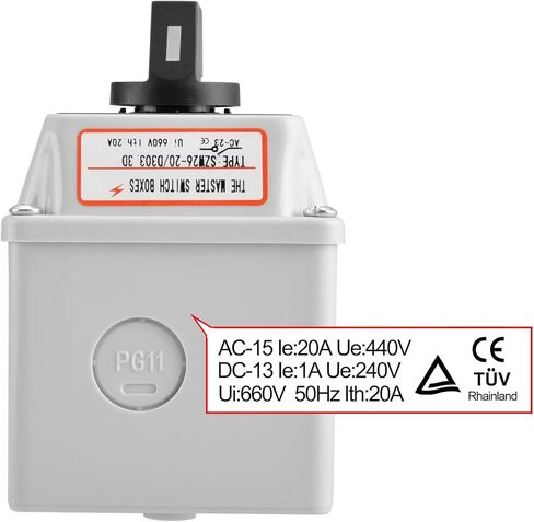 SZW26-20/D303.3D 660V 20A 3 Position 3 Phase 12 Terminals CE Rotary Cam Switch Universal Rotary Cam Change Switch with Outdoor Master Switch LW28-20/4 in Saudi Arabia