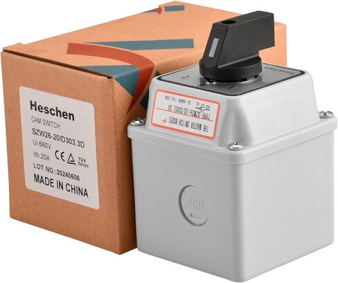 SZW26-20/D303.3D 660V 20A 3 Position 3 Phase 12 Terminals CE Rotary Cam Switch Universal Rotary Cam Change Switch with Outdoor Master Switch LW28-20/4 in Saudi Arabia