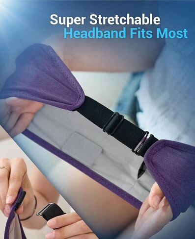 Voerou Sleep Headphones Wireless Bluetooth - سماعات رأس قابلة للتعديل قابلة للغسل للنوم، أدوات تقنية للنوم الجانبي، التمرين، الركض، اليوغا، الأرق، السفر، التأمل in Kuwait