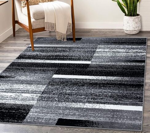 مجموعة LUXE WEAVERS Lagos 9248 سجادة منطقة هندسية رمادية 4x5 آرت ديكو in Kuwait