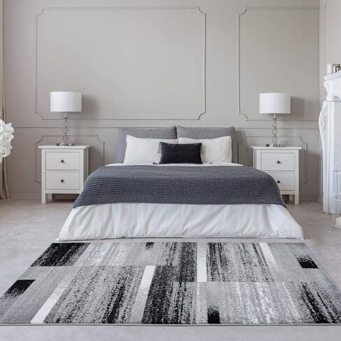 مجموعة LUXE WEAVERS Lagos 9248 سجادة منطقة هندسية رمادية 4x5 آرت ديكو in Kuwait