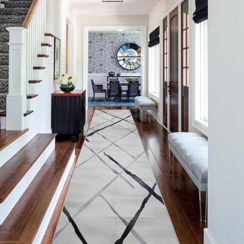 سجاد FACULX غير قابل للانزلاق للممر 2x6، سجادة منطقة المطبخ قابلة للغسل، سجادة غرفة الغسيل، سجادة غرفة الغسيل في الأماكن المغلقة والخارجية مع دعم مطاطي in Kuwait