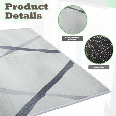 سجاد FACULX غير قابل للانزلاق للممر 2x6، سجادة منطقة المطبخ قابلة للغسل، سجادة غرفة الغسيل، سجادة غرفة الغسيل في الأماكن المغلقة والخارجية مع دعم مطاطي in Kuwait