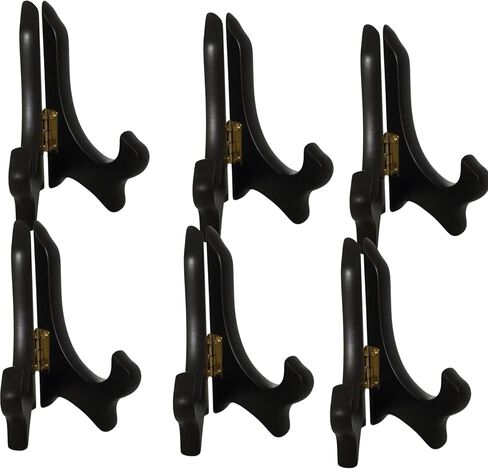 BANBERRY DESIGNS Black Folding Easels - Premium Quality Display Stands - 4" H - Set of 3 - Ideal for Small Plates Plaques Books Tiles in Saudi Arabia