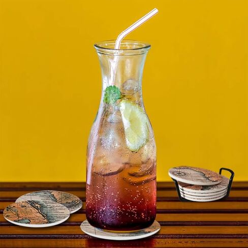 قواعد أكواب دارات الماصة مع مجموعة حامل مكونة من 8 قطع، قواعد للمشروبات، هدية فريدة من نوعها للترحيب بالمنزل الجديد، قاعدة أكواب مستديرة مقاس 4 بوصات لغرفة النوم، المنزل، المكتب، البار، غرفة الطعام، غرفة المعيشة، المطبخ (ماندالا) in Kuwait