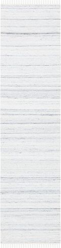 SAFAVIEH Kilim Collection Runner Rug - 2'3" x 9', Ivory & Grey, Handmade Wool, Ideal for High Traffic Areas in Living Room, Bedroom (KLM551A) in Saudi Arabia