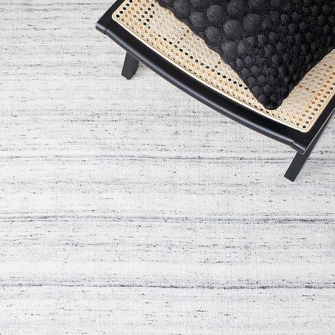 SAFAVIEH Kilim Collection Runner Rug - 2'3" x 9', Ivory & Grey, Handmade Wool, Ideal for High Traffic Areas in Living Room, Bedroom (KLM551A) in Saudi Arabia