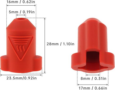 6pcs Hotend Silicone Sock Heating Block Silicone Cover Fit for Creality K1C Ender 3 V3 / V3 Plus / V3 KE / K1 / K1 Max/CR-10 SE (Red) in Saudi Arabia