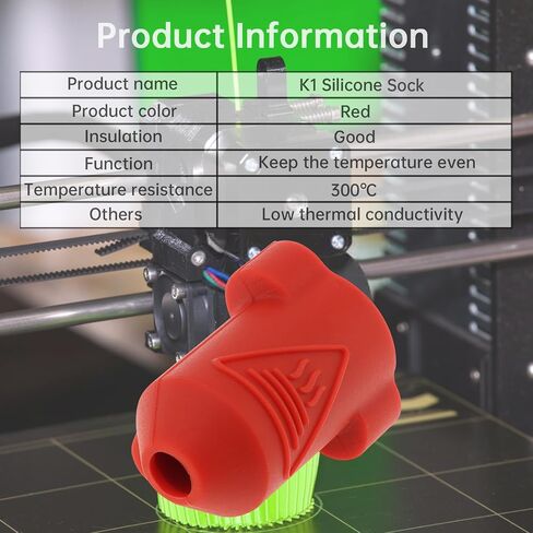 6pcs Hotend Silicone Sock Heating Block Silicone Cover Fit for Creality K1C Ender 3 V3 / V3 Plus / V3 KE / K1 / K1 Max/CR-10 SE (Red) in Saudi Arabia