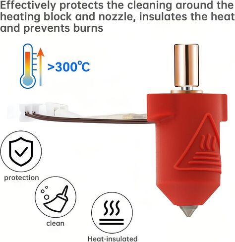 6pcs Hotend Silicone Sock Heating Block Silicone Cover Fit for Creality K1C Ender 3 V3 / V3 Plus / V3 KE / K1 / K1 Max/CR-10 SE (Red) in Saudi Arabia