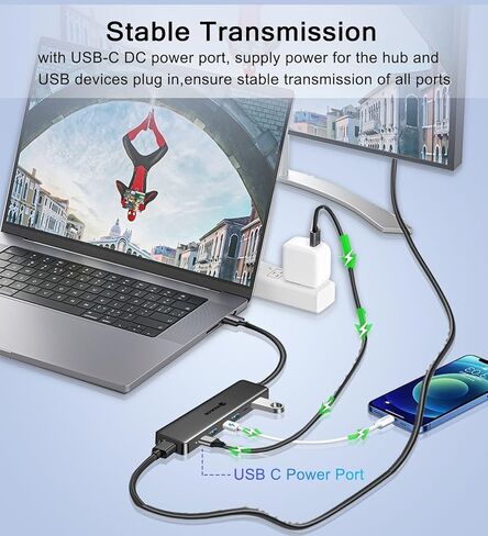 USB 3.0 Hub with SD/TF Card Reader, VIENON 5 in 1 USB Extender USB Splitter with SD/Micro SD Memory Card Reader and 3 USB 3.0 Ports for PC, Laptops, Surface Pro, MacBook, iMac Pro in Kuwait