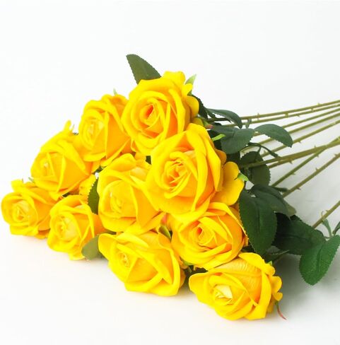 Rose Flower, Artificial Rose Flower, Holiday Decorations, Lifelike Silk Flowers/9 Pieces (Blue Rose Flower) in Saudi Arabia