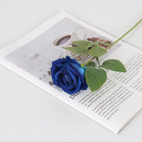 Rose Flower, Artificial Rose Flower, Holiday Decorations, Lifelike Silk Flowers/9 Pieces (Blue Rose Flower) in Saudi Arabia