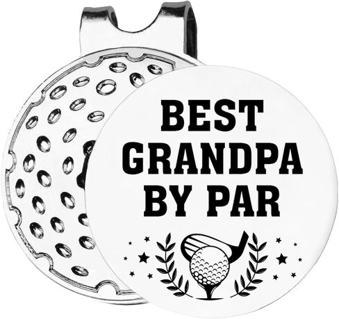 TSUYAWU Best Grandpa by Par Golf Ball Marker - علامة جولف مضحكة للجد مع مشبك قبعة مغناطيسي للجولف هدية مبتكرة لإكسسوارات الجولف هدايا لعشاق الجولف للرجال من Grandpa Papa in Kuwait