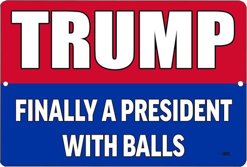 Rogue River Tactical Funny President Donald Trump Blue Metal Tin Sign Wall Decor Man Cave Bar in Saudi Arabia