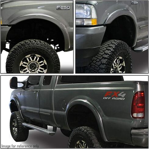 DNA Motoring IF-10019-MBK 4 Pcs OE Factory Style Wheel Fender Flares Compatible with 04-08 F-150 5'5" 6'5" 8' Style Side Bed / 06-08 Mark LT 5'5", 6'5" Beds in Saudi Arabia