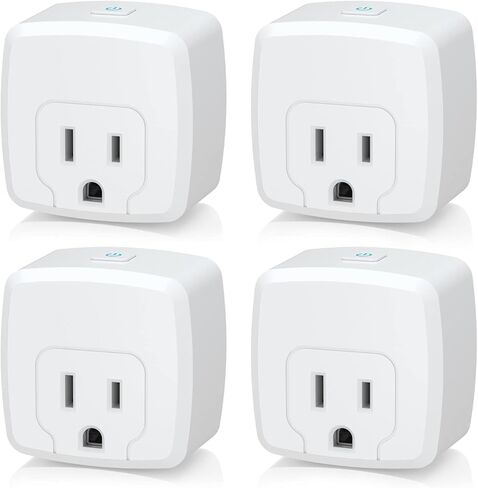HBN Smart Plug Mini 15A، مخرج WiFi ذكي يعمل مع Alexa، Google Home Assistant، جهاز التحكم عن بعد مع وظيفة المؤقت، لا يتطلب محورًا، معتمد من ETL، 2.4G WiFi فقط، 4 عبوات in Kuwait