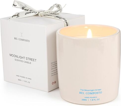 Eucalyptus & Mint Candles for Home Scented, 7.8oz 45 Hours Burn Soy Aromatherapy Candle Gift for Stress Relief, Yoga, Relaxing SPA, All Natural Strong Scented Ceramic Jar Candles for Men and Women in Saudi Arabia