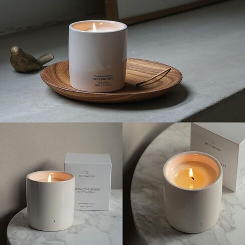 Eucalyptus & Mint Candles for Home Scented, 7.8oz 45 Hours Burn Soy Aromatherapy Candle Gift for Stress Relief, Yoga, Relaxing SPA, All Natural Strong Scented Ceramic Jar Candles for Men and Women in Saudi Arabia