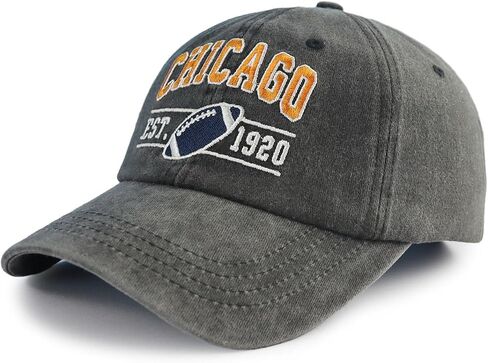 Embroidered Vintage Football Hat for Men Women, Adjustable Classic Football Fans City Baseball Cap in Saudi Arabia