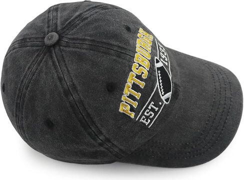 Embroidered Vintage Football Hat for Men Women, Adjustable Classic Football Fans City Baseball Cap in Saudi Arabia