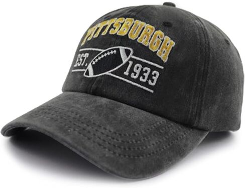 Embroidered Vintage Football Hat for Men Women, Adjustable Classic Football Fans City Baseball Cap in Saudi Arabia