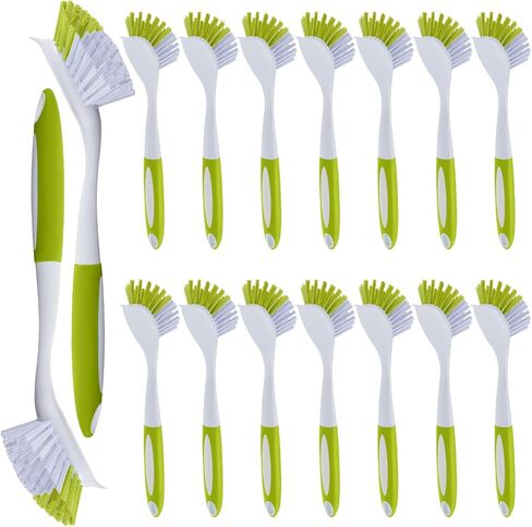 Hsei 20 Pcs Kitchen Scrub Dish Brush Bulk with Long Handle Dish Scrubber with Stiff Bristles Washing Scrub Brushes for Housekeeping or Cleaning Company Hotel (Blue) in Saudi Arabia