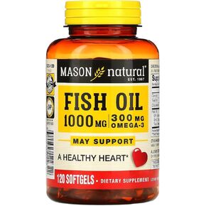 Mason Natural Fish Oil, 1,000 mg, 120 Softgels