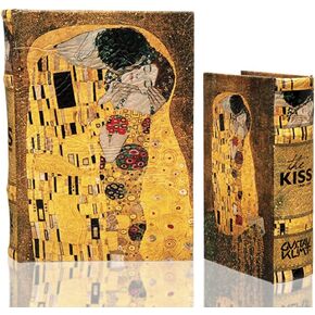THE KISS (Lovers) by Gustav Klimt Book Box Set of 2 Secret Jewelry Box Set, Klimt "Gold Period"