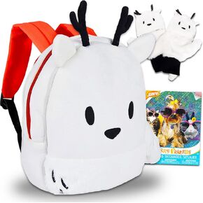 Action Comics Hilda Twig Plush Stuffed Animal Mini Backpack for Girls - 3 Pc Bundle with 11" Hilda Twig Preschool Backpack, Hilda Mittens, Tattoos | Hilda Twig Plush for Girls