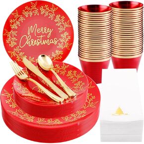 Morejoy 175PCS Thanksgiving Plastic Plates, Pink Gold Plastic Plates Disposable Include: 25 Dinner Plates, 25Dessert Plates,25 Cups,25 Forks,25 Knives,25 Spoons,25 Napkins,Perfect for Thanksgiving. in Kuwait