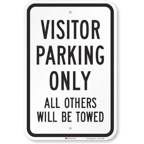 SmartSign "Visitor Parking Only - All Others Will Be Towed" Sign | 12" x 18" 3M Engineer Grade Reflective Aluminum