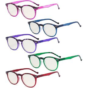 Eyekepper Oval Spring Hinges Ladies Reading Glasses +1.50 Tortoise Frame Round Reader Eyeglasses for Women Reading