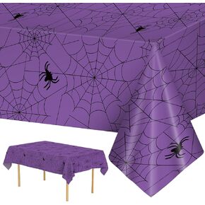 2 Pack Happy Thanksgiving Tablecloth - Fall Thanksgiving Turkey Table cloths, Disposable Plastic Rectangle Autumn Pumpkin Maple Leaf Table Cover for Thanksgiving Table Decor Party Supplies, 108x54Inch