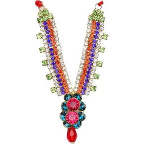 Stone Mala for Laddu Gopal/Devi Maa/Radha Krishna/Indian Traditional God Goddess Haar Sringar Set Deities jewellary Set for All God Idol Statue Festival Ganesha Decoration (Size:- 3")(Multicolor)
